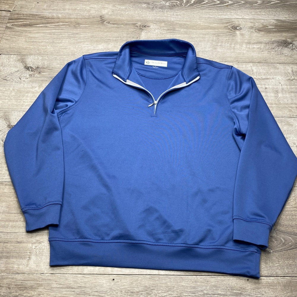 Donald Ross Quarter Zip‎ Pullover Mens M Blue Performance Golf Activewear